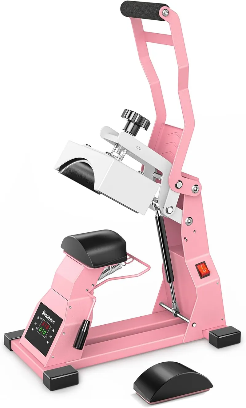 Delclynee Cap Heat Press for Stuctured